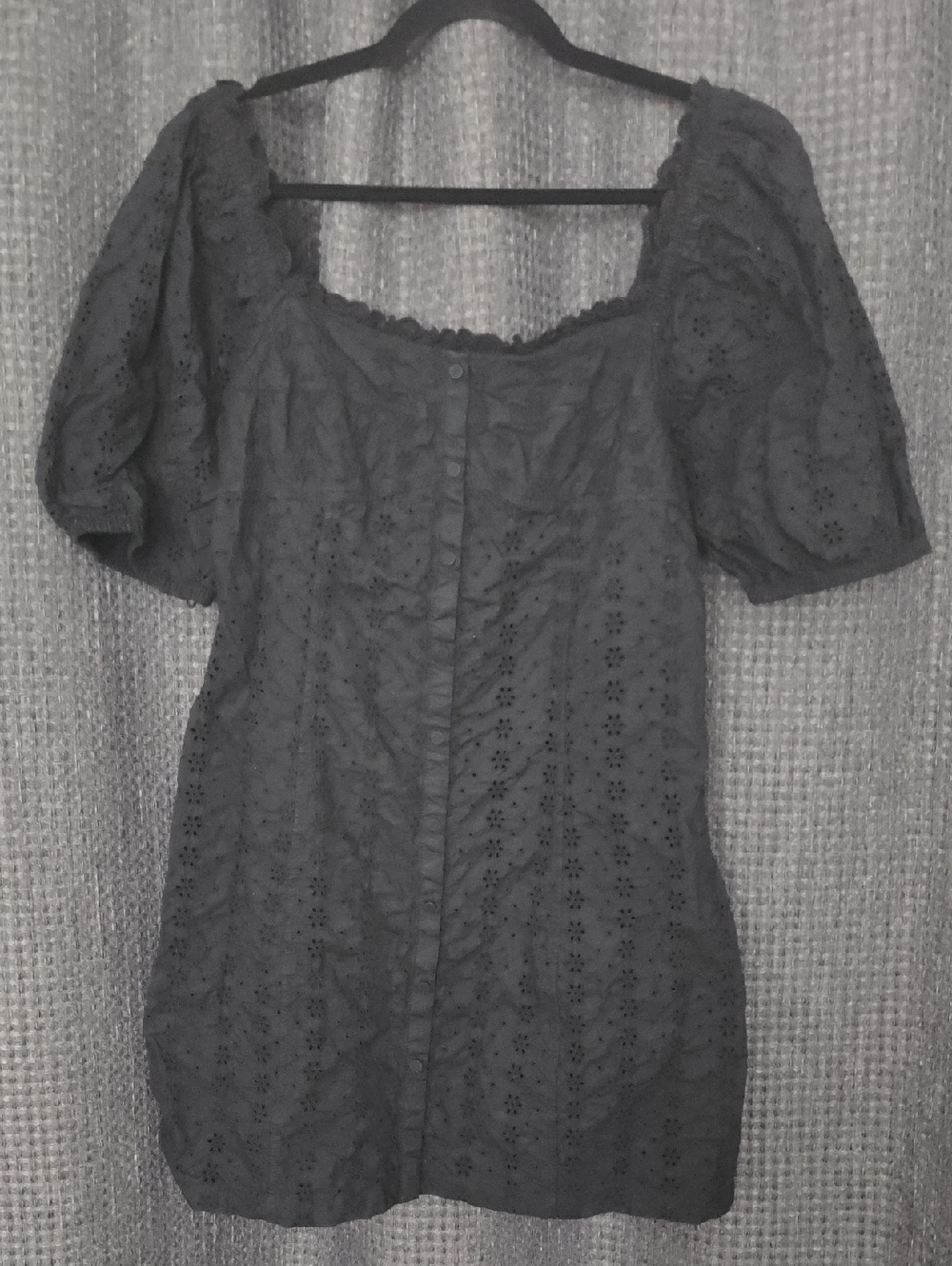 GAP Black Smocked DRESS with Lace Trim